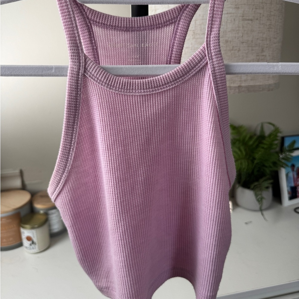American Eagle High Neck Tank Top- Pink